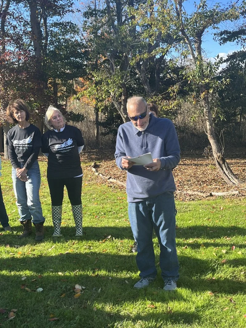   Frank Valentino reading his poem, “Storms of Truth”  