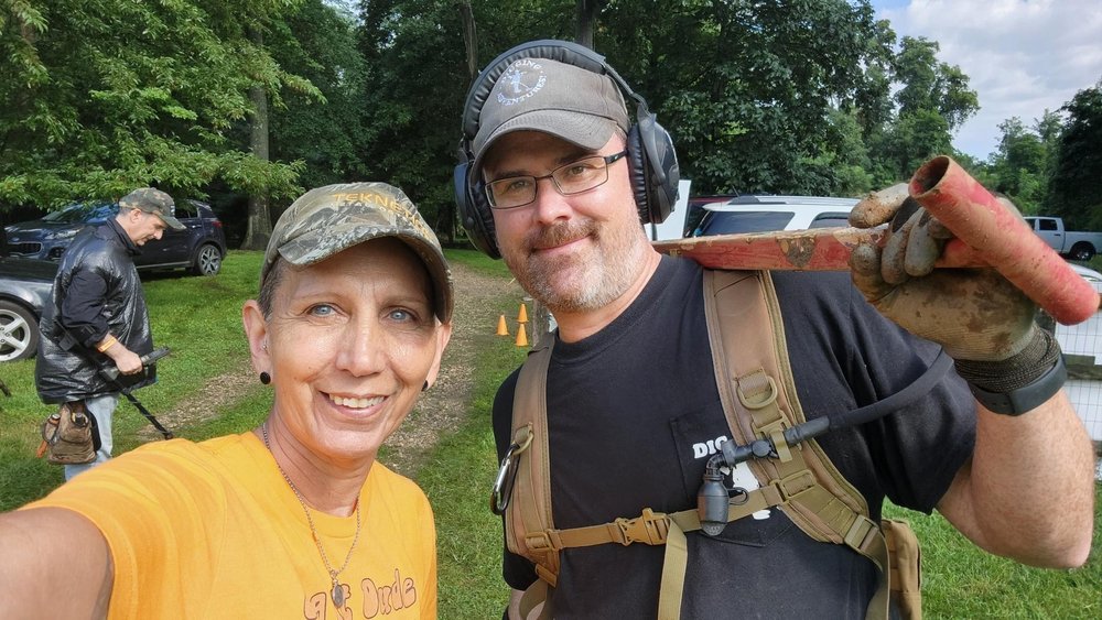 Audra Thomas with one of the detectorists