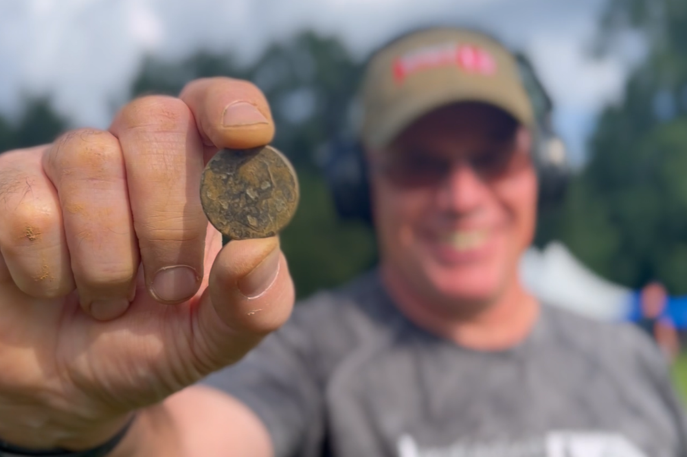  1798 Draped Bust Large Cent found by Brian Yerdon - the very first find of the event!