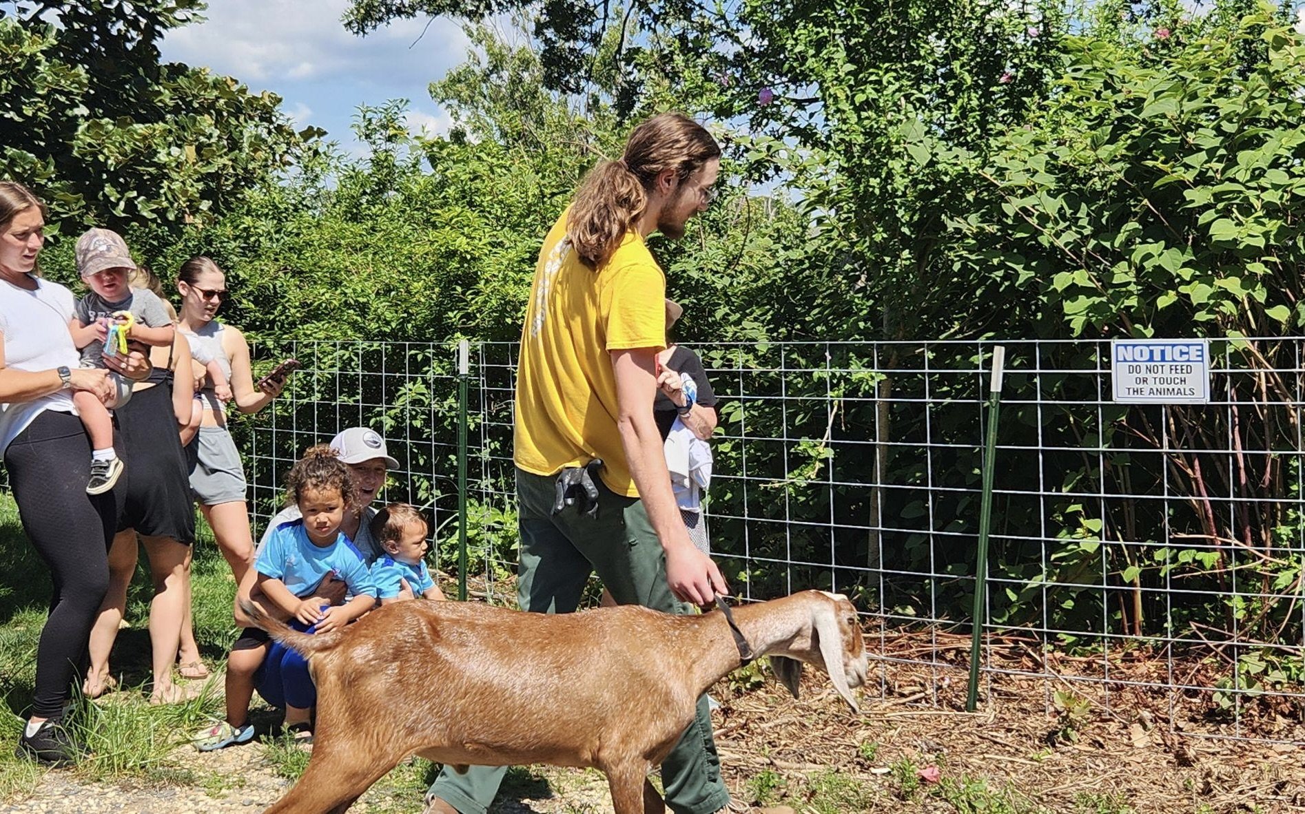 Participants in the goat-welcoming party. Photo courtesy of the Borough of Sea Girt.