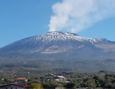 This is the view of Mount Etna from our balcony. This balcony is my favourite feature of our home and when the volcano is erupting we have a front row view! 