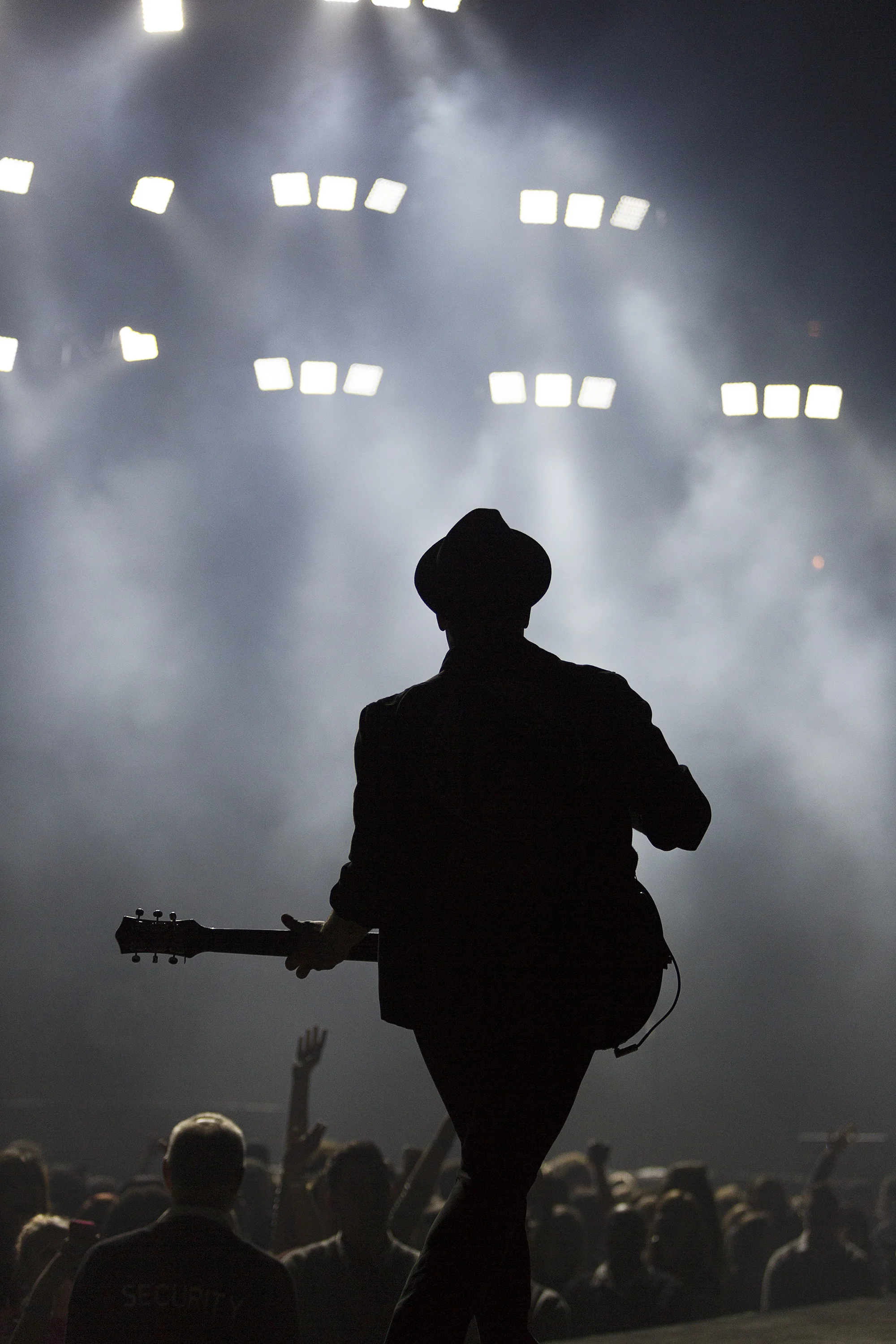 Patrick Stump, lead singer of rock band Fall Out Boy, performs during a show at the United Center, March 12.