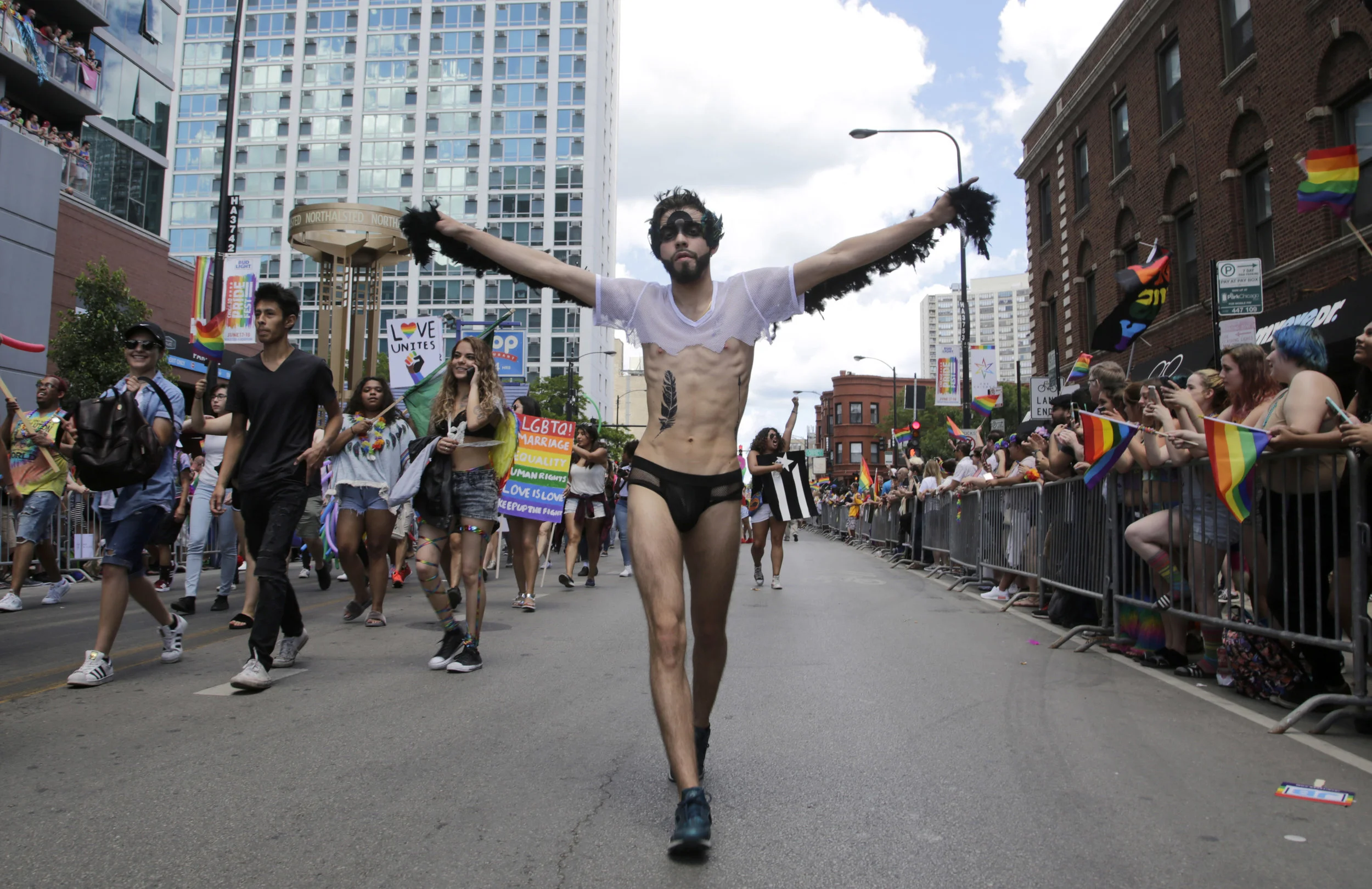 Miguel Deltoro participate in 48th Annual Chicago Pride Parade. Sunday, June 25, 2017. Organizer anticipated around 1 million participants take part in this year Parade. (AP Photo/G-Jun Yam)