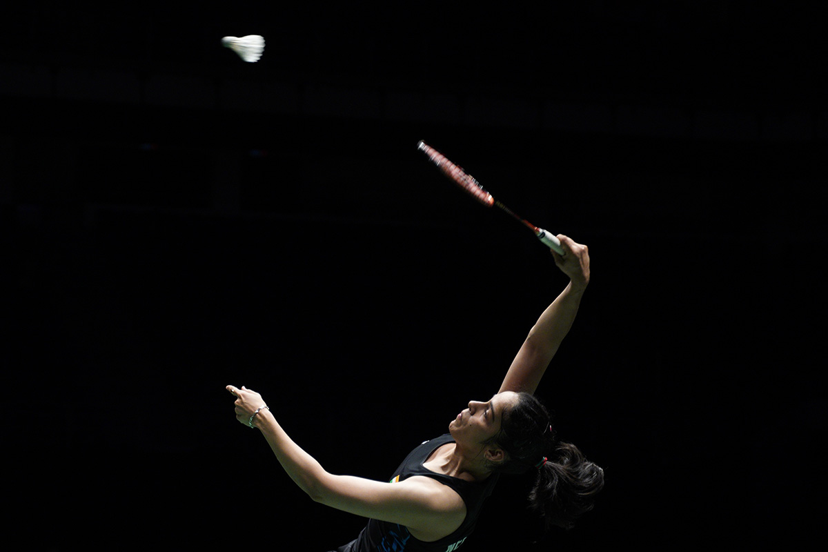 Liew Daren of Malaysia celebrates after defeating Shi Yuqi of China during the men's singles quarterfinals of the Malaysia Masters badminton tournament in Kuala Lumpur, Malaysia, Friday, Jan. 18, 2019. (AP Photo/Yam G-Jun)