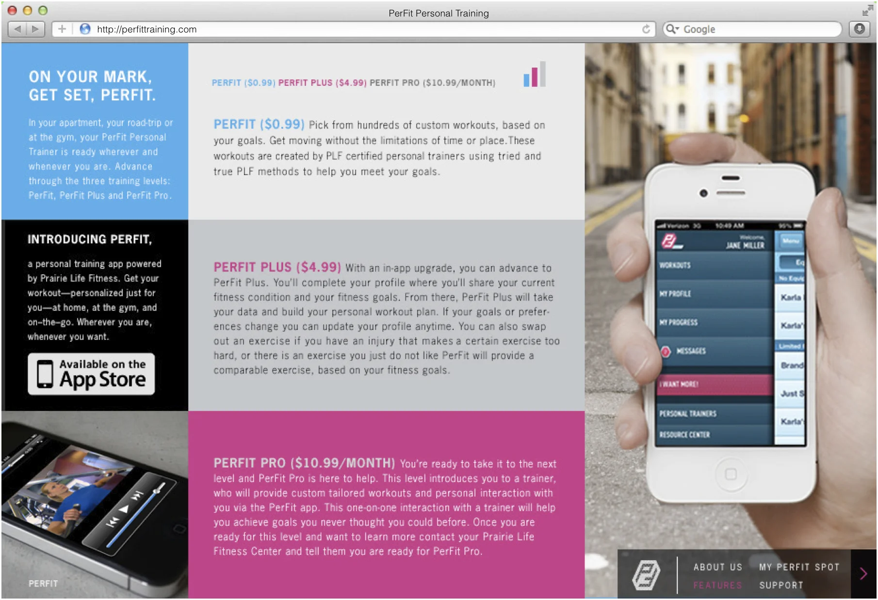 PerFit Training Site