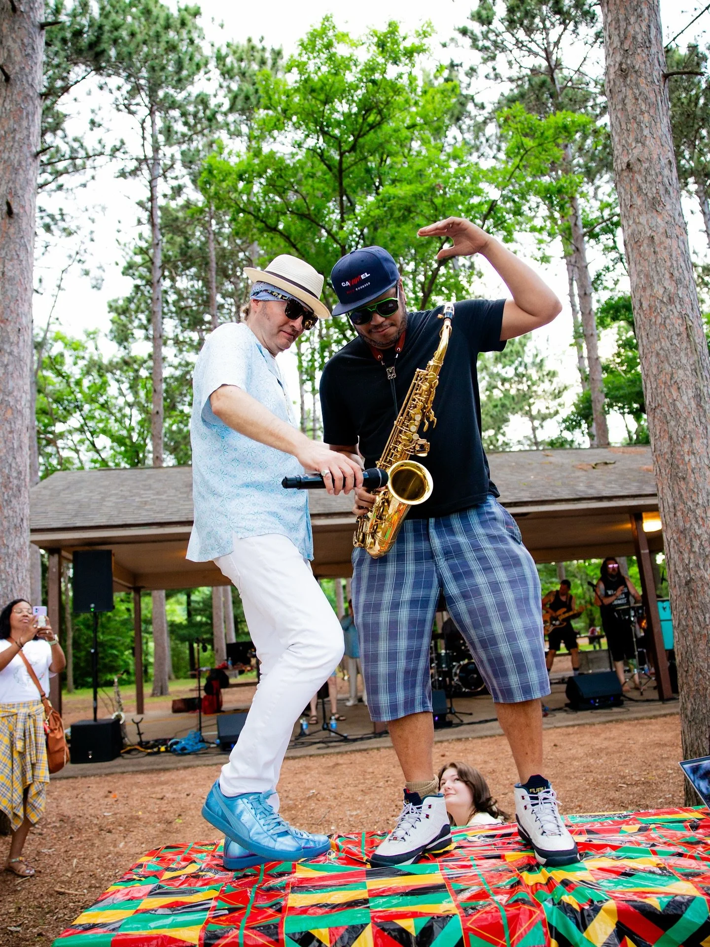 6/18/25 Juneteenth 

A little late to post, but the vibes were right on time. Funky grooves, golden sun, and big Juneteenth energy in the Eau Claire woods ✨ Grateful for the joy this summer keeps bringing.

#Juneteenth #EauClaire #IrieSol