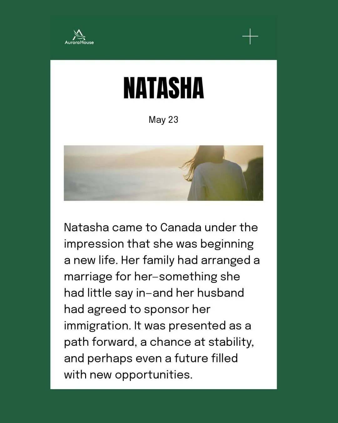 Trafficking doesn&rsquo;t always look like what people expect. Sometimes it hides within family pressure, silence, and control.

Natasha&rsquo;s story reflects a reality many newcomers quietly face in Canada&mdash;coerced marriages, isolation, domest