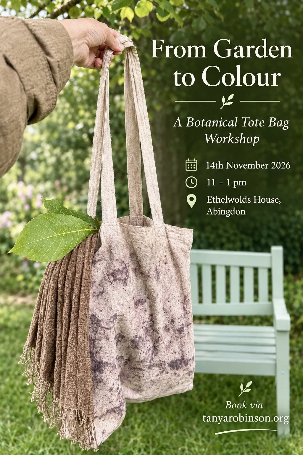 FROM GARDEN TO COLOUR. A Botanical Tote Bag Workshop