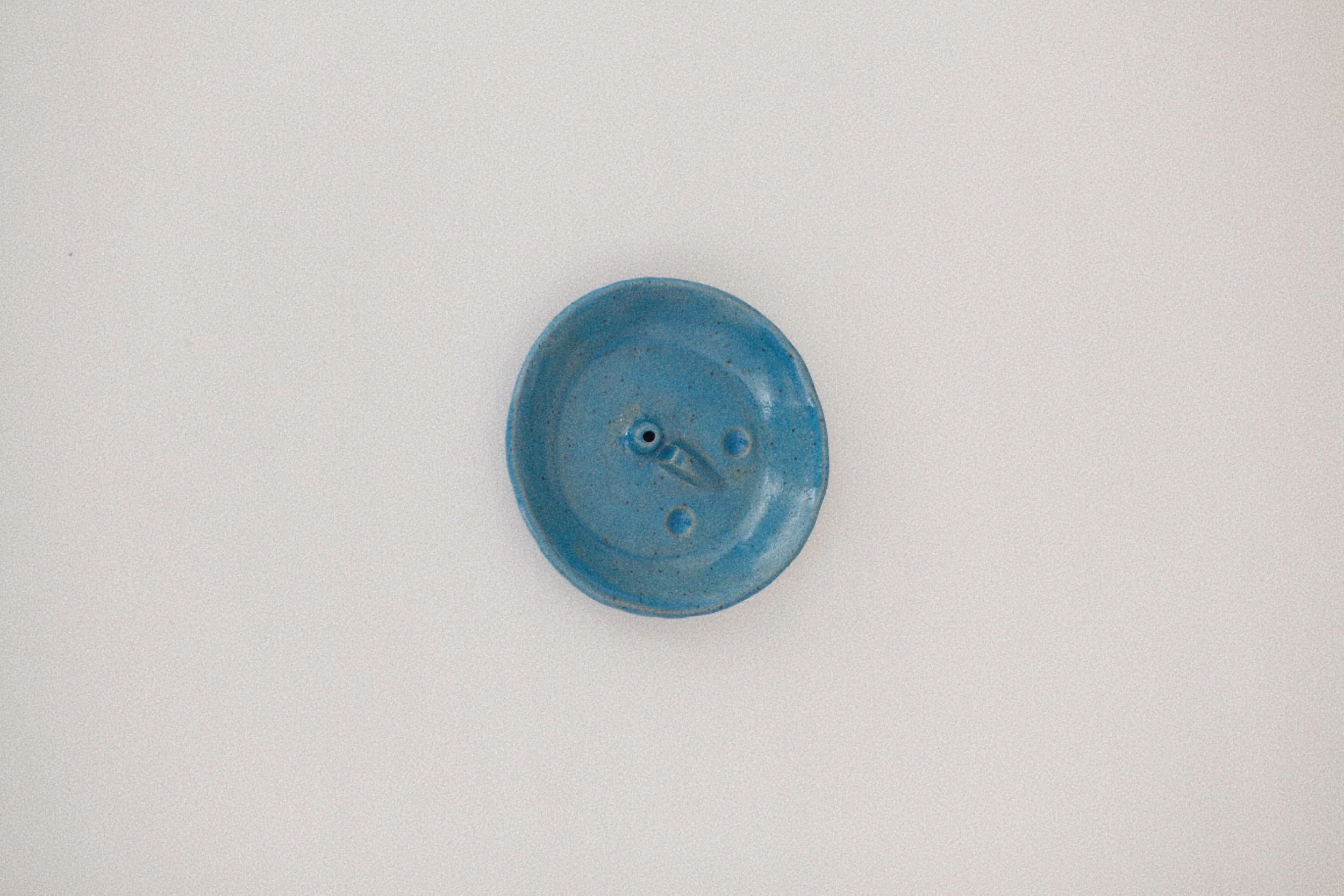 Spotty Blue Incense Holder - Made to order