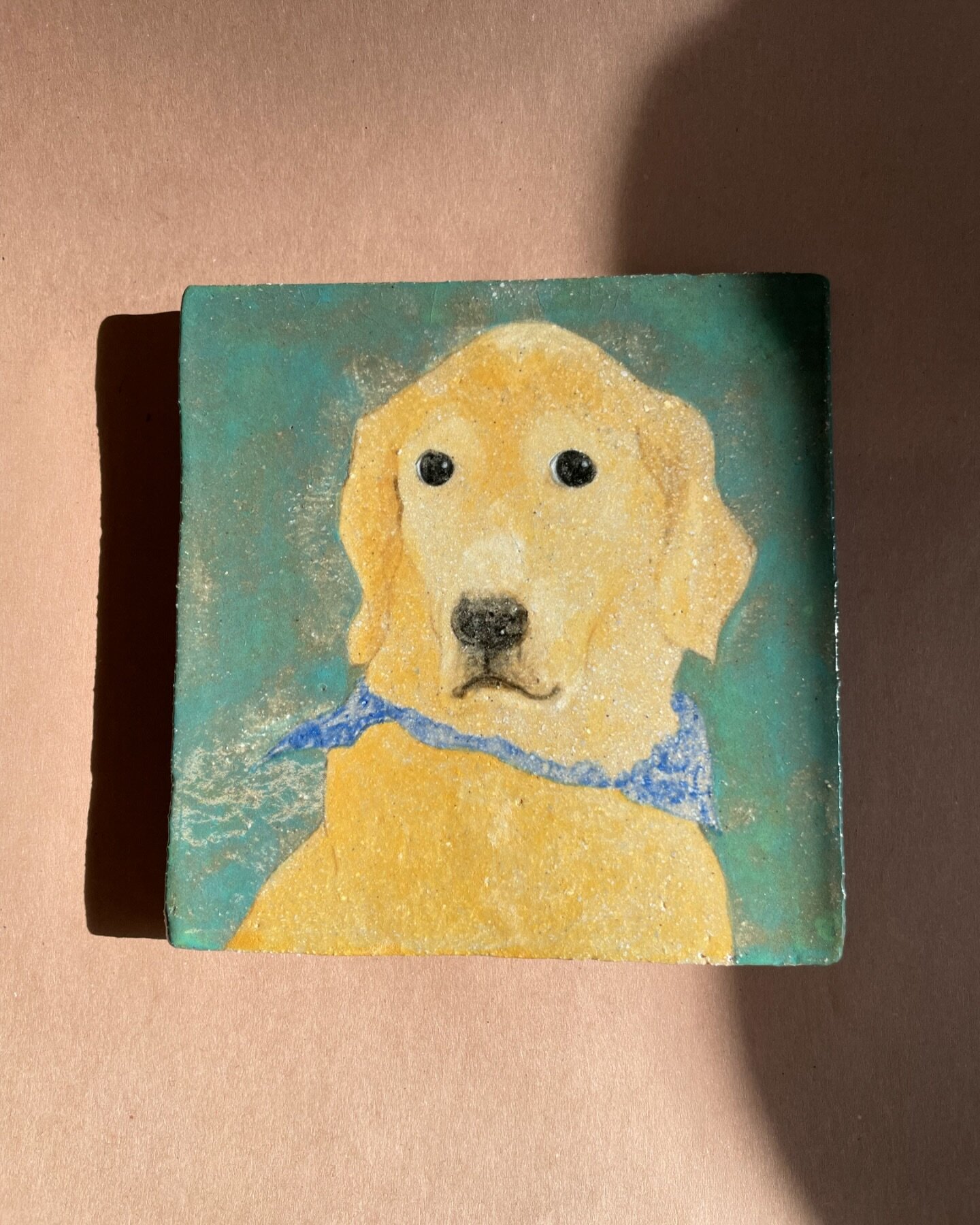 Bao. ❤️🐶 Pet tile painting for @shopboswell 2023.