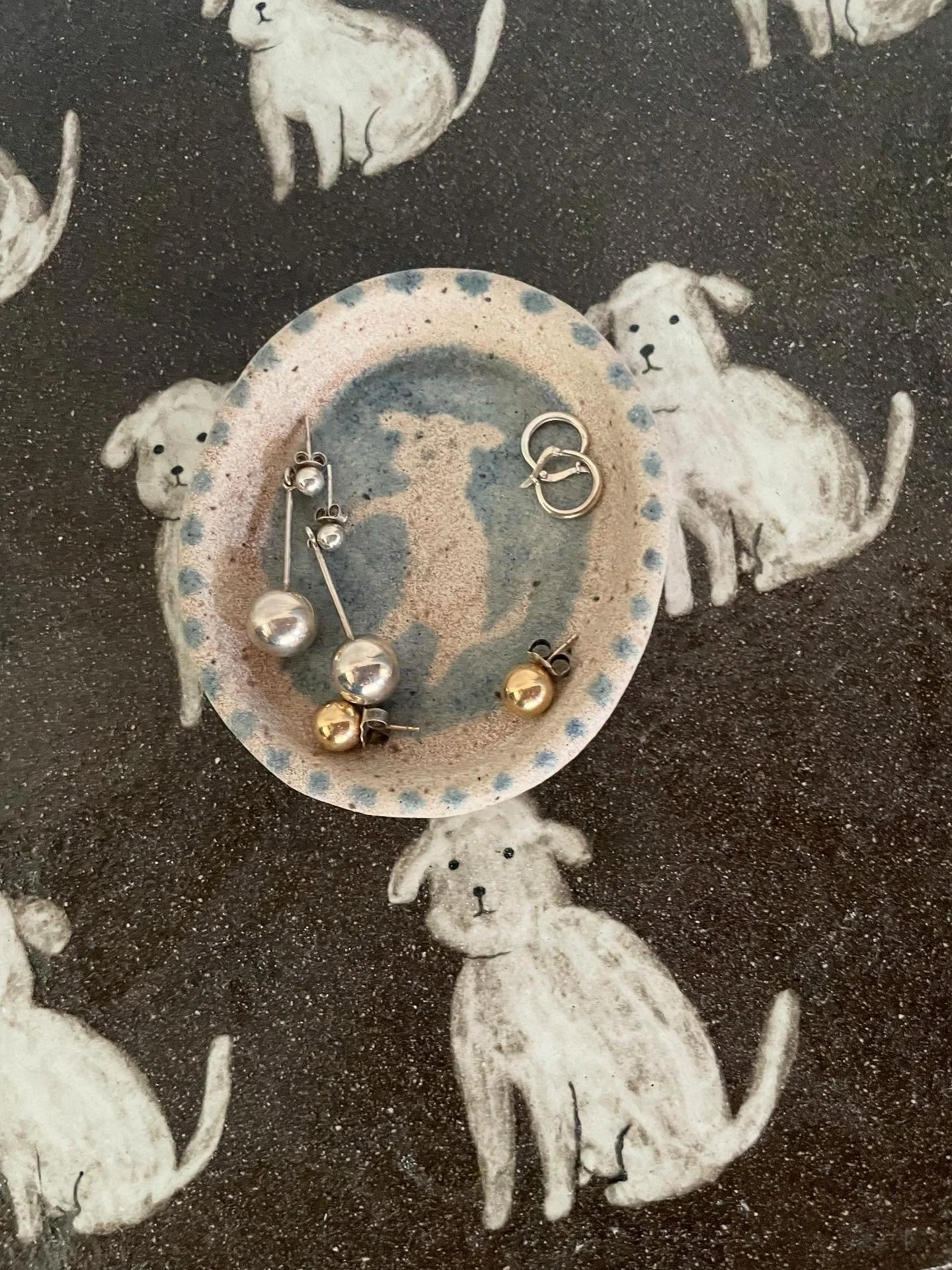 Gussy Oval Ring (Jewelry) Dish is a jewelry holder that doubles as a tiny guardian of your small treasures. Inspired by Gus, who always watched over me. ✨🤍