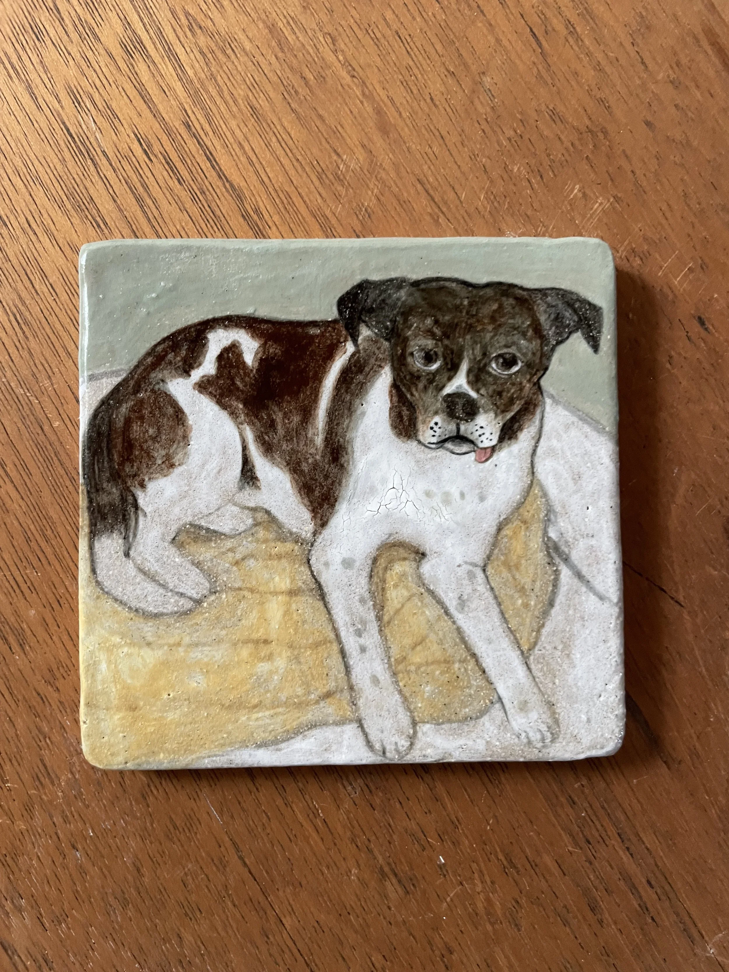 Pet Portrait on Tile  - Made to Order
