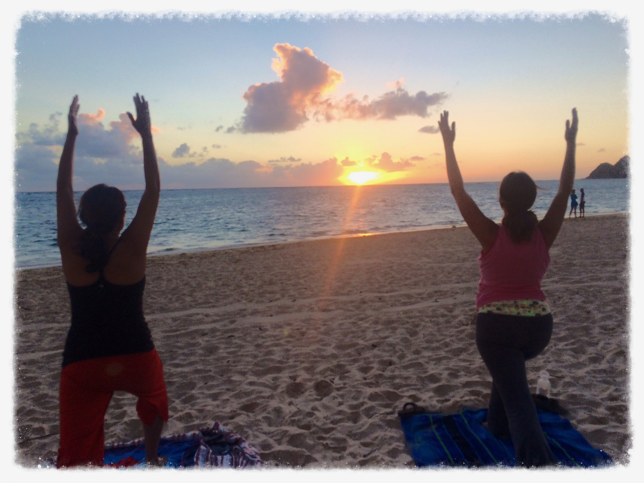 Sunrise Yoga, Lanikai Beach, Hawaii