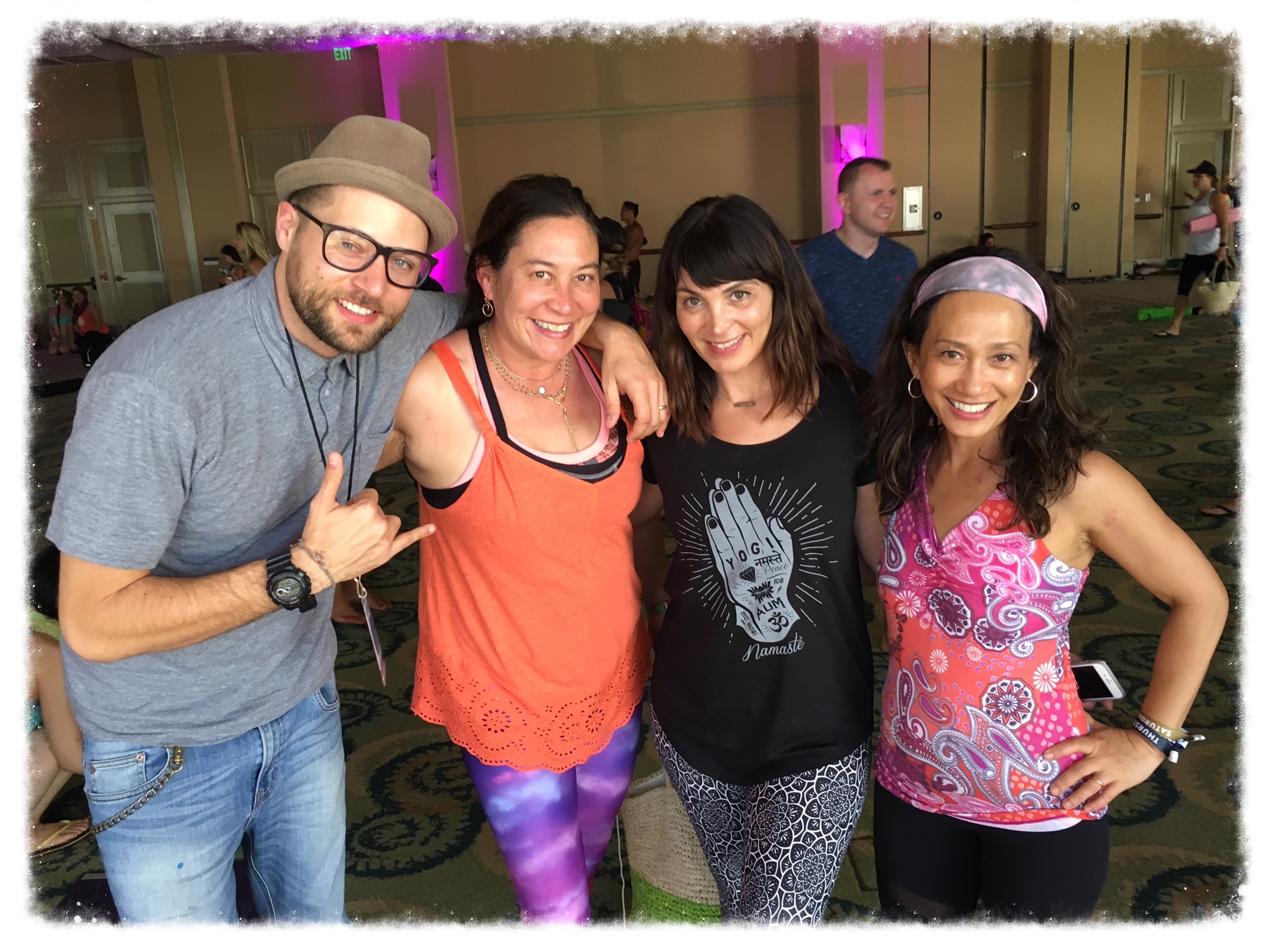 MC Yogi and wife Amanda and an exhilarating practice