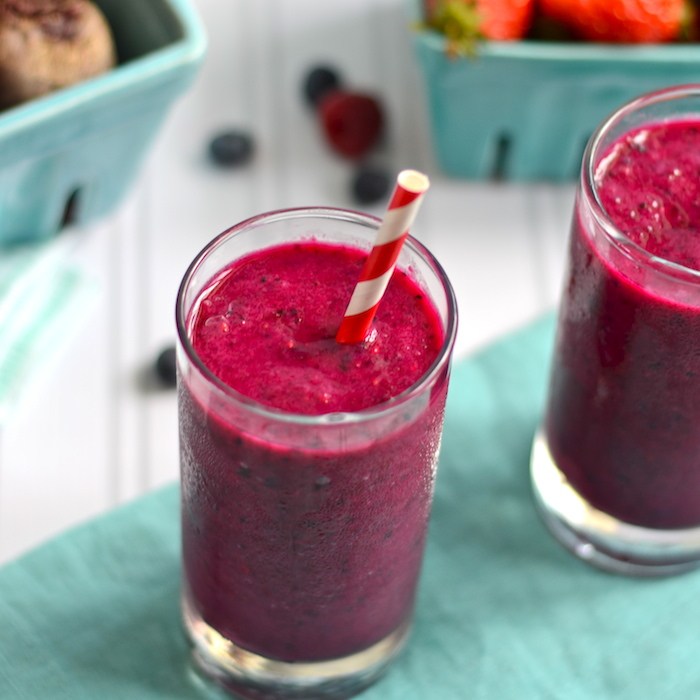 1. Beet Berry Smoothie . Get the recipe here .