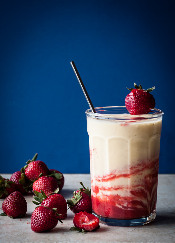 2. Strawberry Banana-Mango Lava Flow. Get the recipe here .