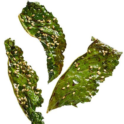 5. Soy and Sesame Kale Chips . See recipe here .