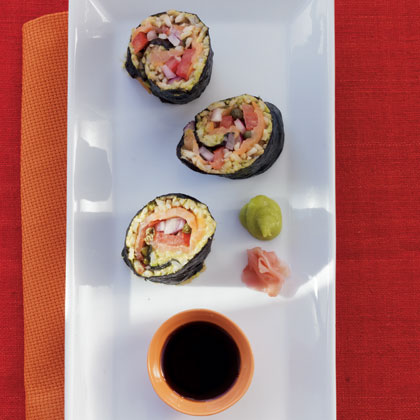 1. Smoked Salmon & Avocado Hand Rolls . See recipe here .