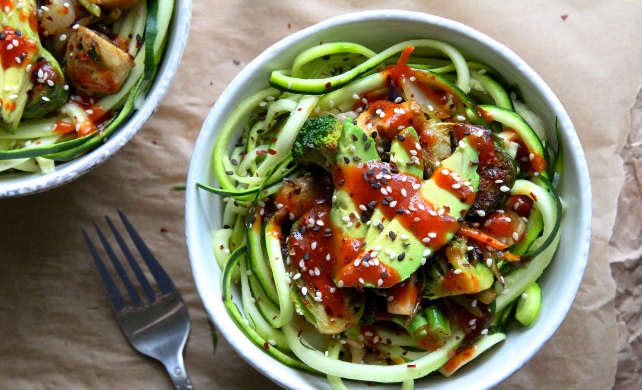 1. Korean BBG Zoodle Stir Fry Bowl. See recipe here .