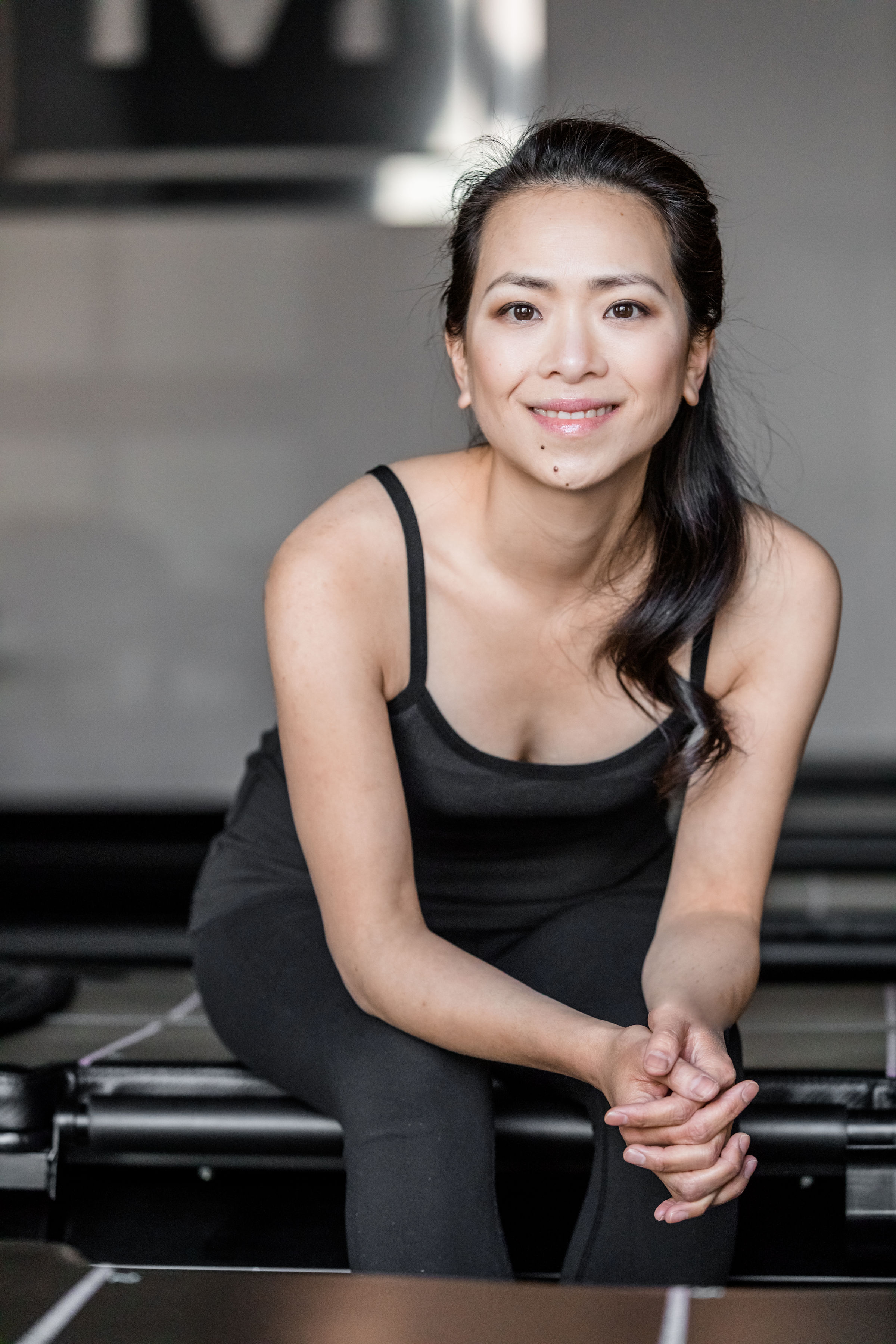Trang | trainer Hometown : La Crescenta, CA I motivate for : The rush of endorphins and serotonin your brain releases. I love that feeling of well being & muscles feeling like jello after finishing a challenging class. Fave Mega Move : French Twist - It’s tough but so effective for the obliques. When I feel that burn I know my obliques are getting cut. 3 Things to know: 1. I paint abstract paintings 2. My day job is real estate staging and furniture 3. I’m so short I get mistaken for a child all the time! @nacho__business