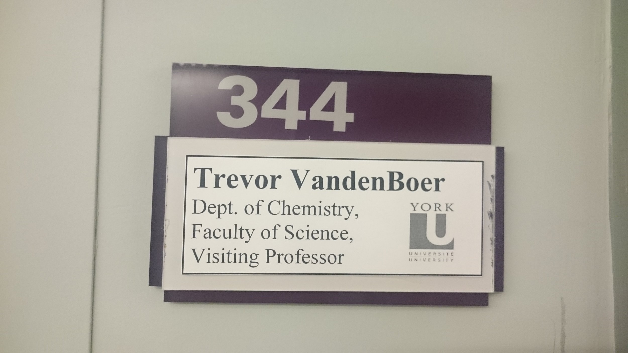 The VandenBoer Group has relocated to York University