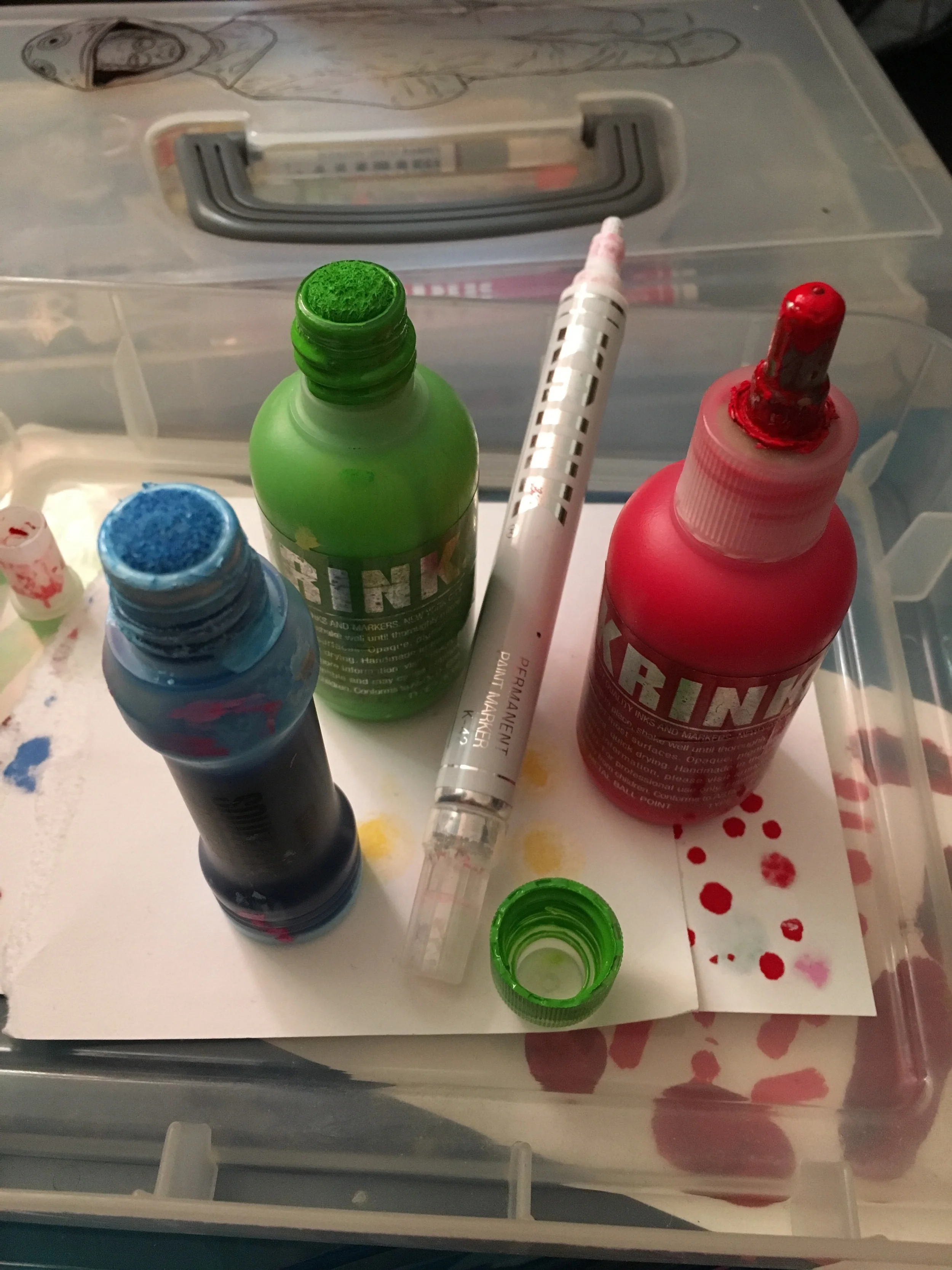 Krink and grog inks