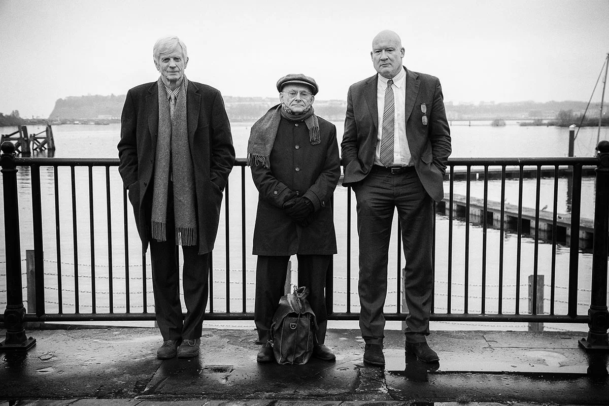 (L-R) David Kilgour, David Matas and Ethan Gutmann at the National Assembly for Wales
