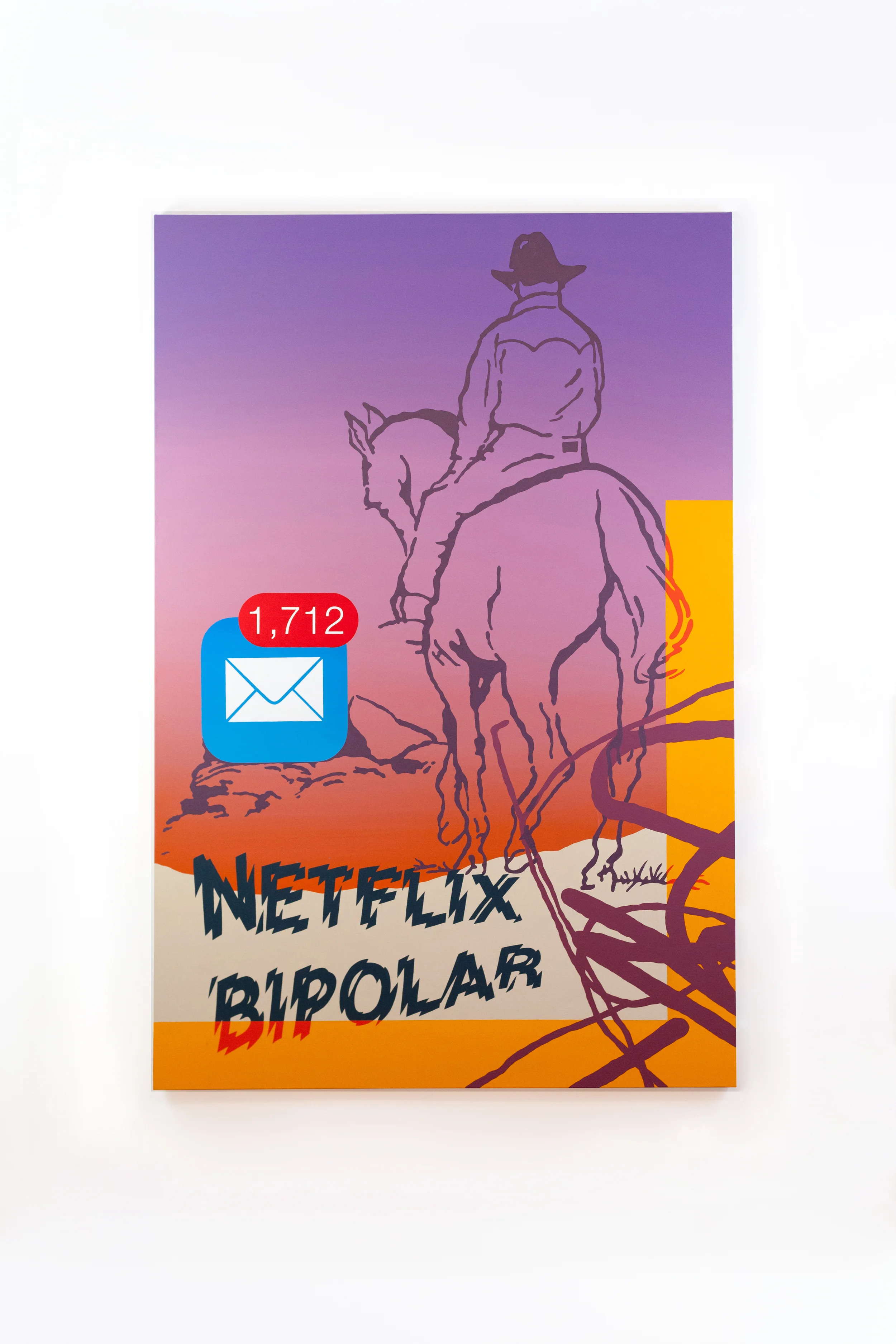 Netflix Bipolar , 2015 Acrylic on Canvas 48" x 72" $3,500.00 (SOLD)