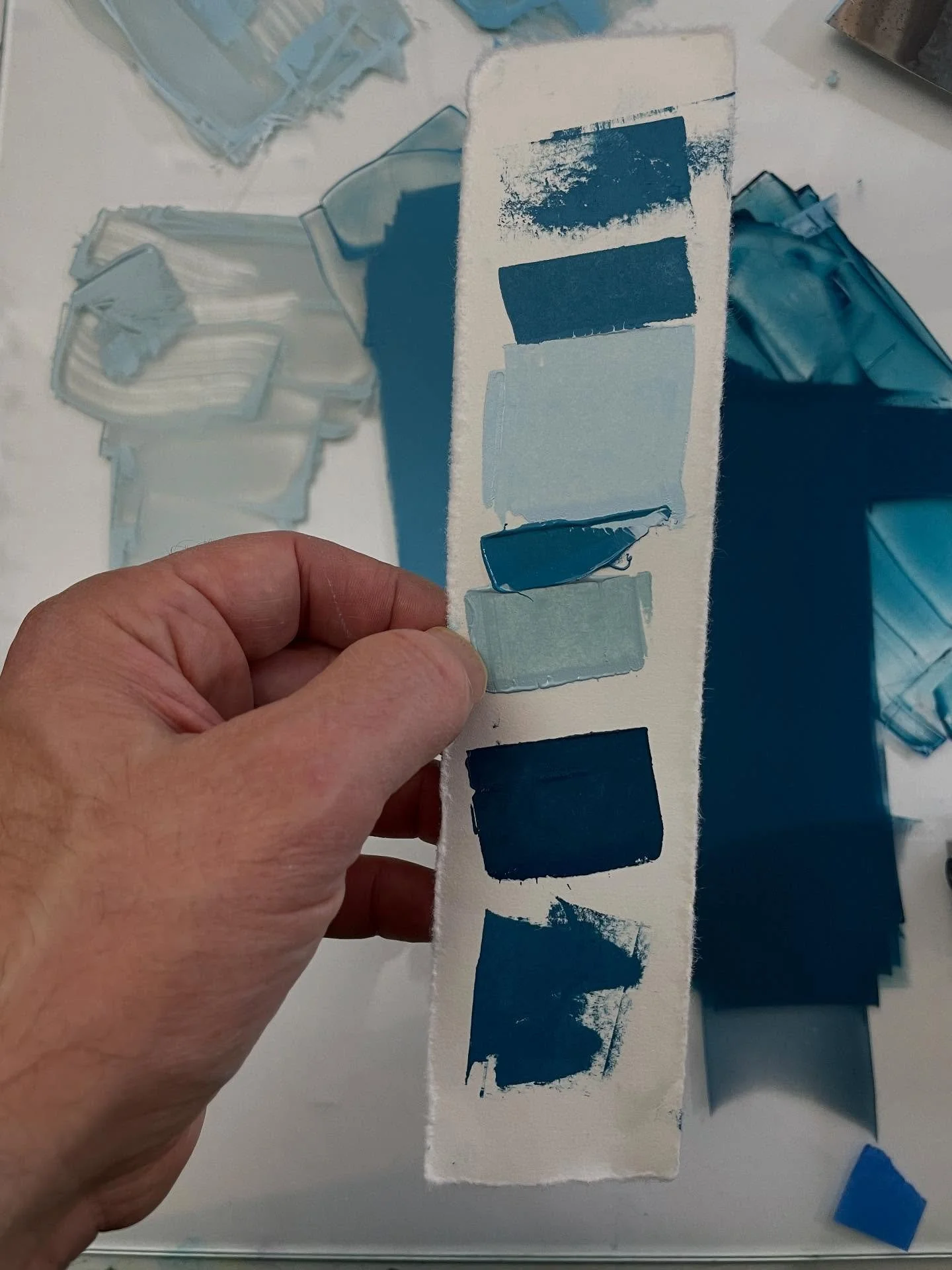 Today is brought to you by the letter b! #printmaking #color #colormixing #blue  #oceans #salishsea