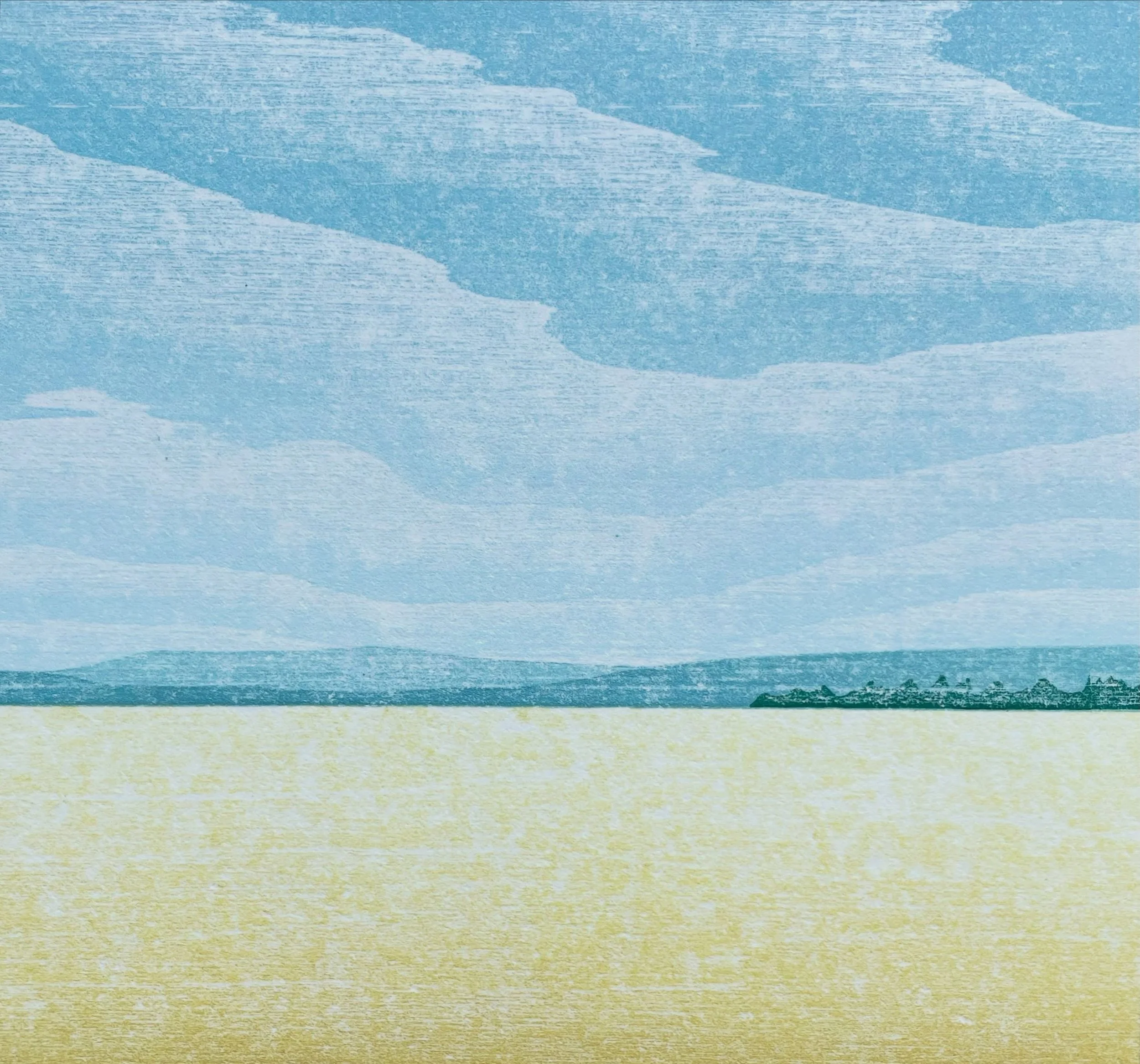 Big sky details. #woodcut #landscapeart #printmaking #skagitvalley #bigskies