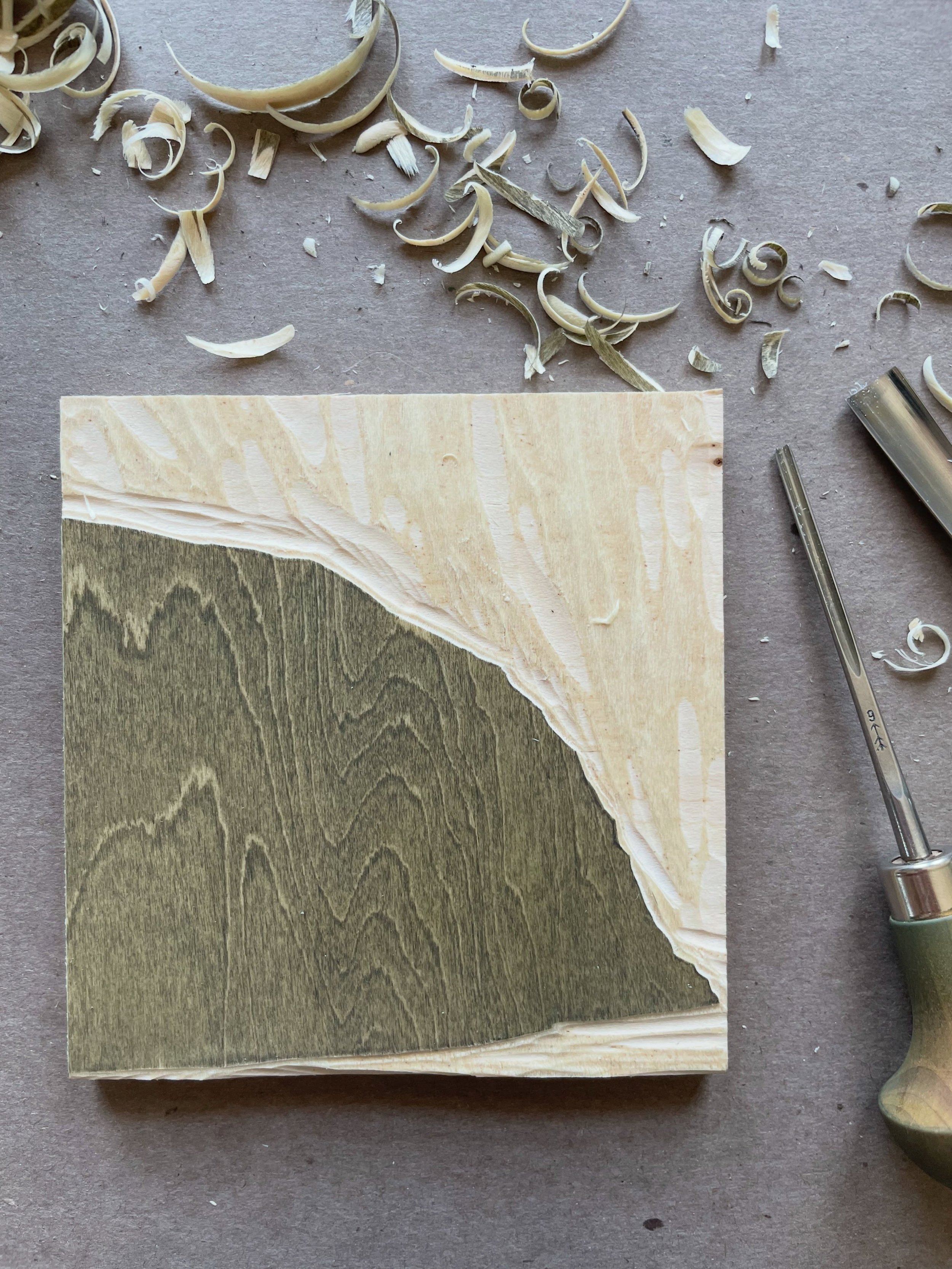 Something new in the works. #woodgrain #printmaking #woodcut #seaside #seastacks
