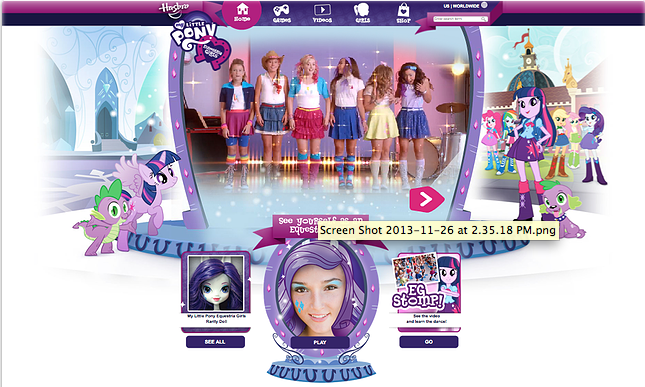 Girls could dance as each of the different Equestria Girls characters as they played a variety of popular video games. The Pony Stomp became a global tween phenomenon as girls everywhere fell in love with the brand.