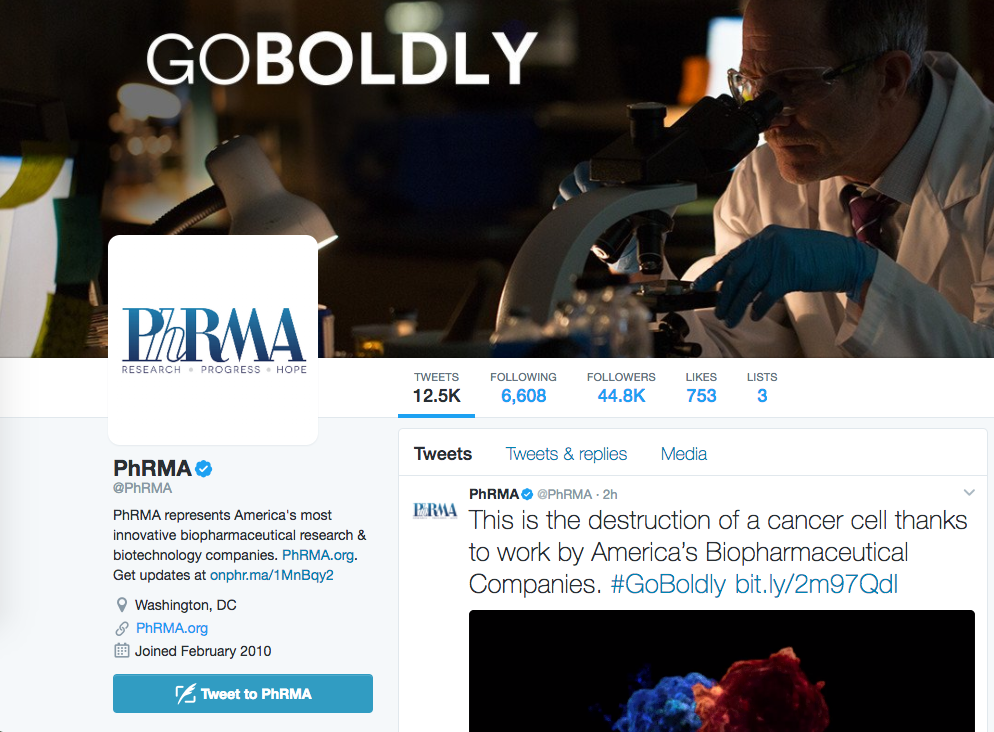 PhRMA Twitter