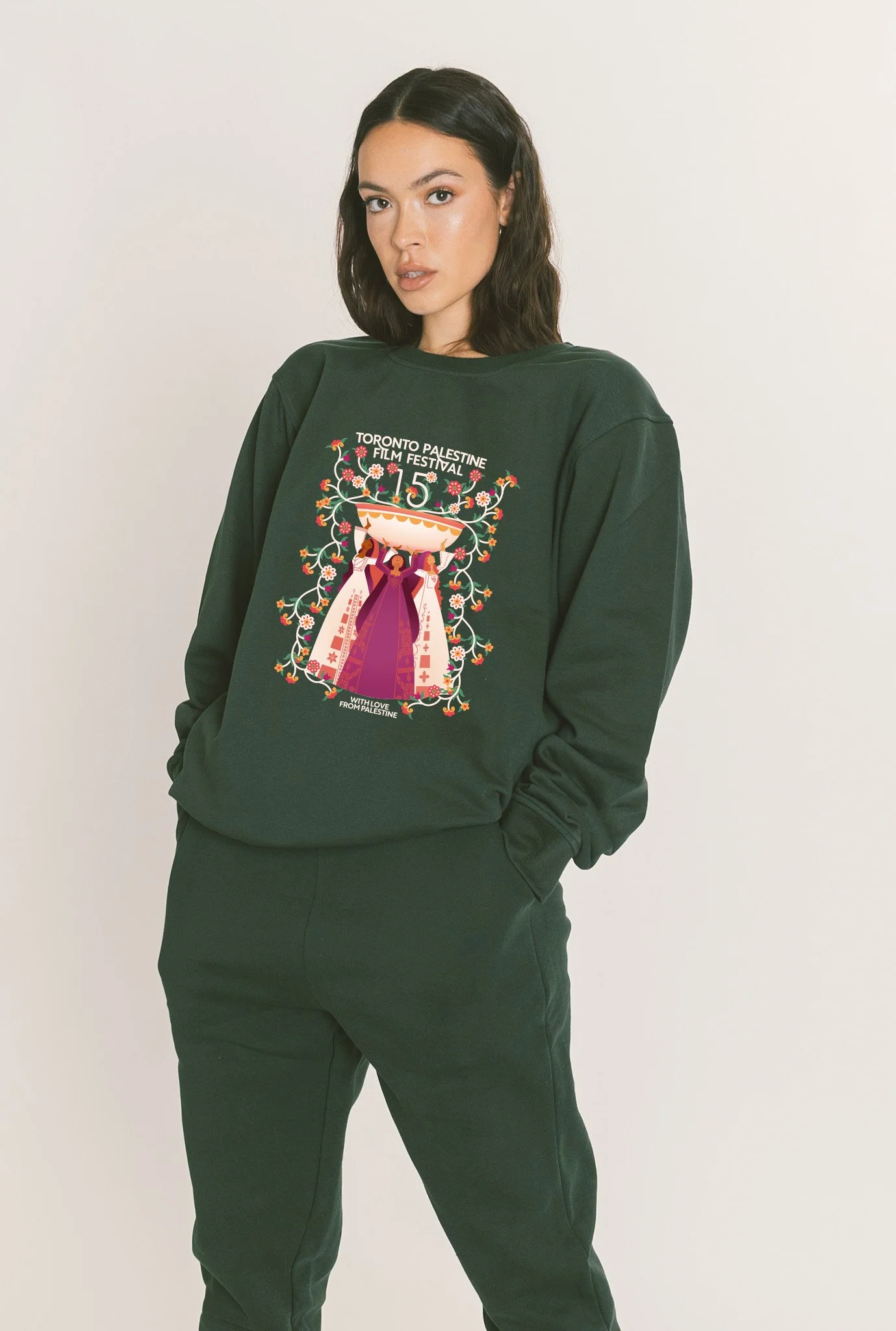 Forest Green Crewneck1_TPFF On Model.jpg