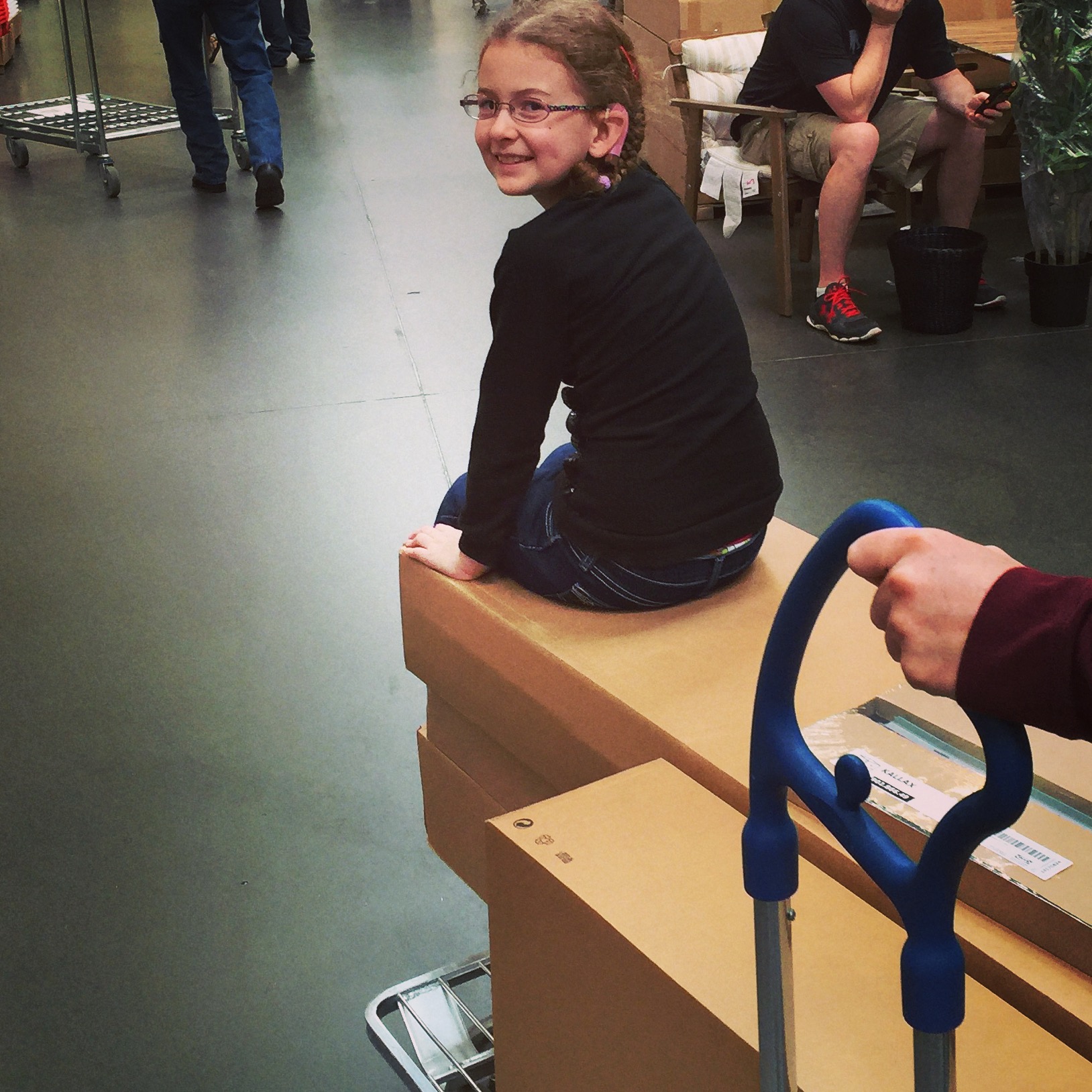 Eleanor enjoying a recent trip to IKEA