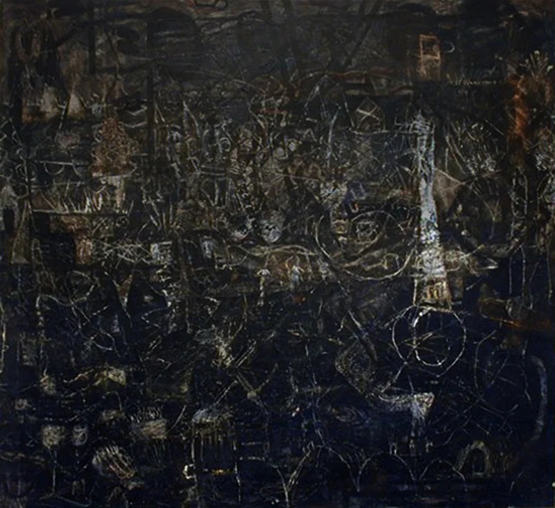 Bio-logic | Tina Douglas | Egg tempera and oil on canvas | 210 x 220cm | 1998 | Pinacotheca Gallery | 2001 | Private collection