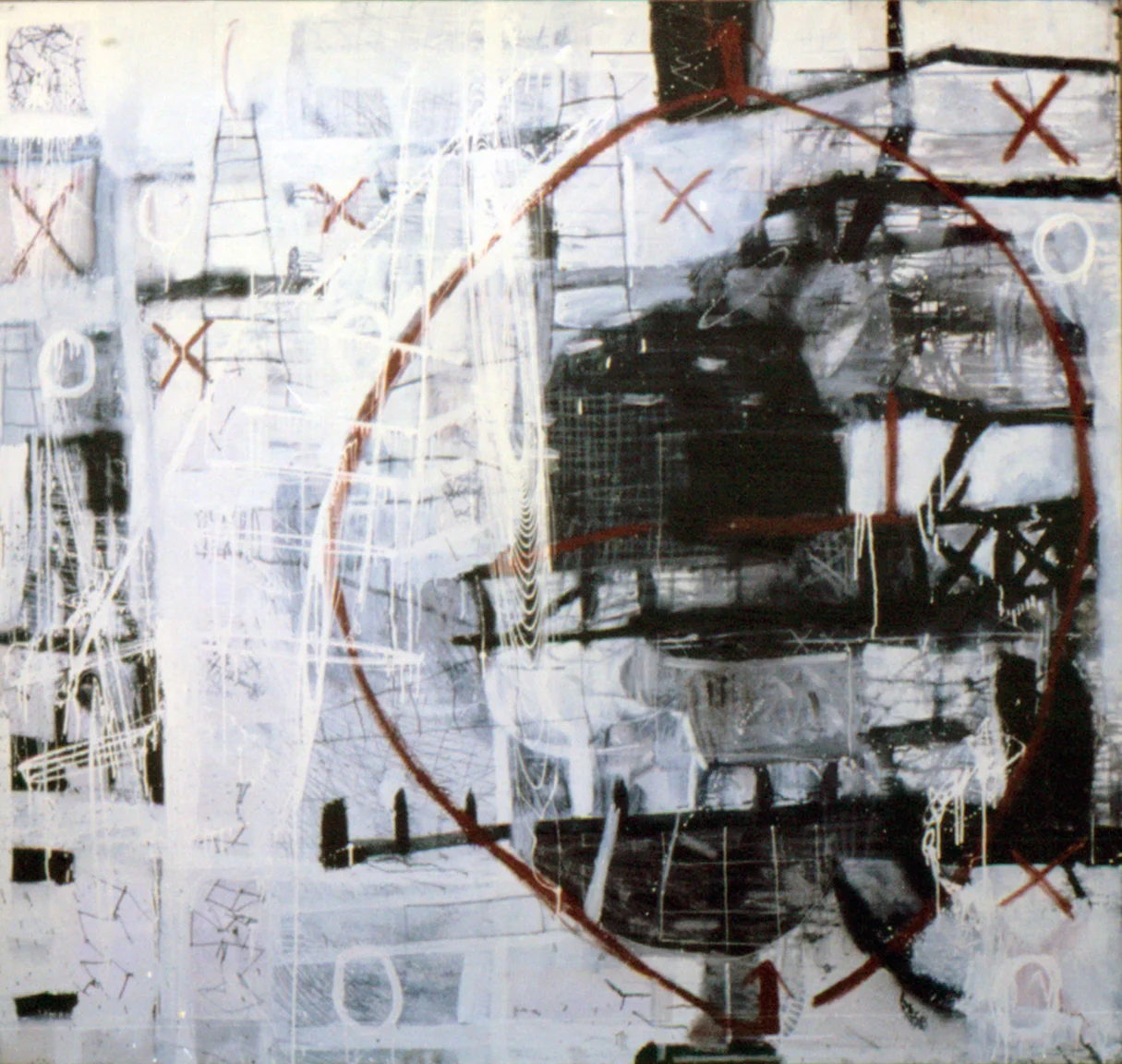 Is | Tina Douglas | Enamel, acrylic and oil stick on canvas | 200cm x 210cm | 1993