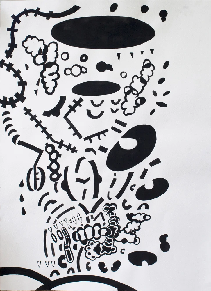 Puff-Map | Tina Douglas | Gouache on fibre paper | 75 x 54.5cm | Works on paper | Place Gallery Melbourne | 2009