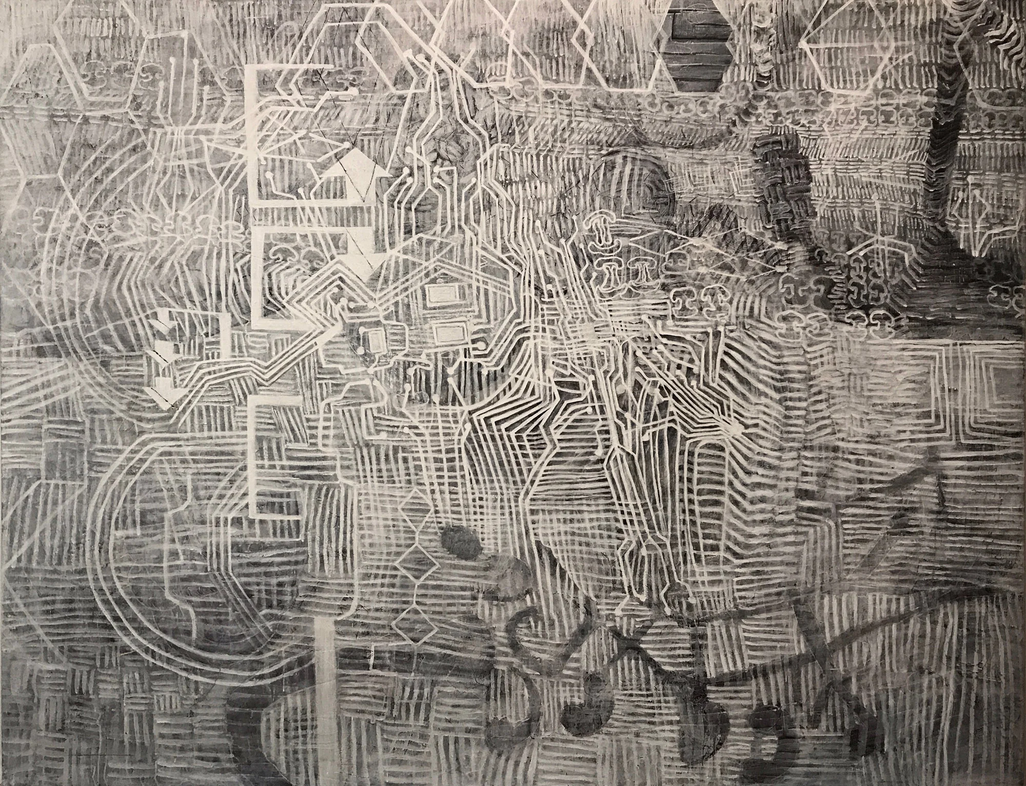 screen dump 1 2014 - 2017 | Egg tempera on linen | 165 x 219.5 cm