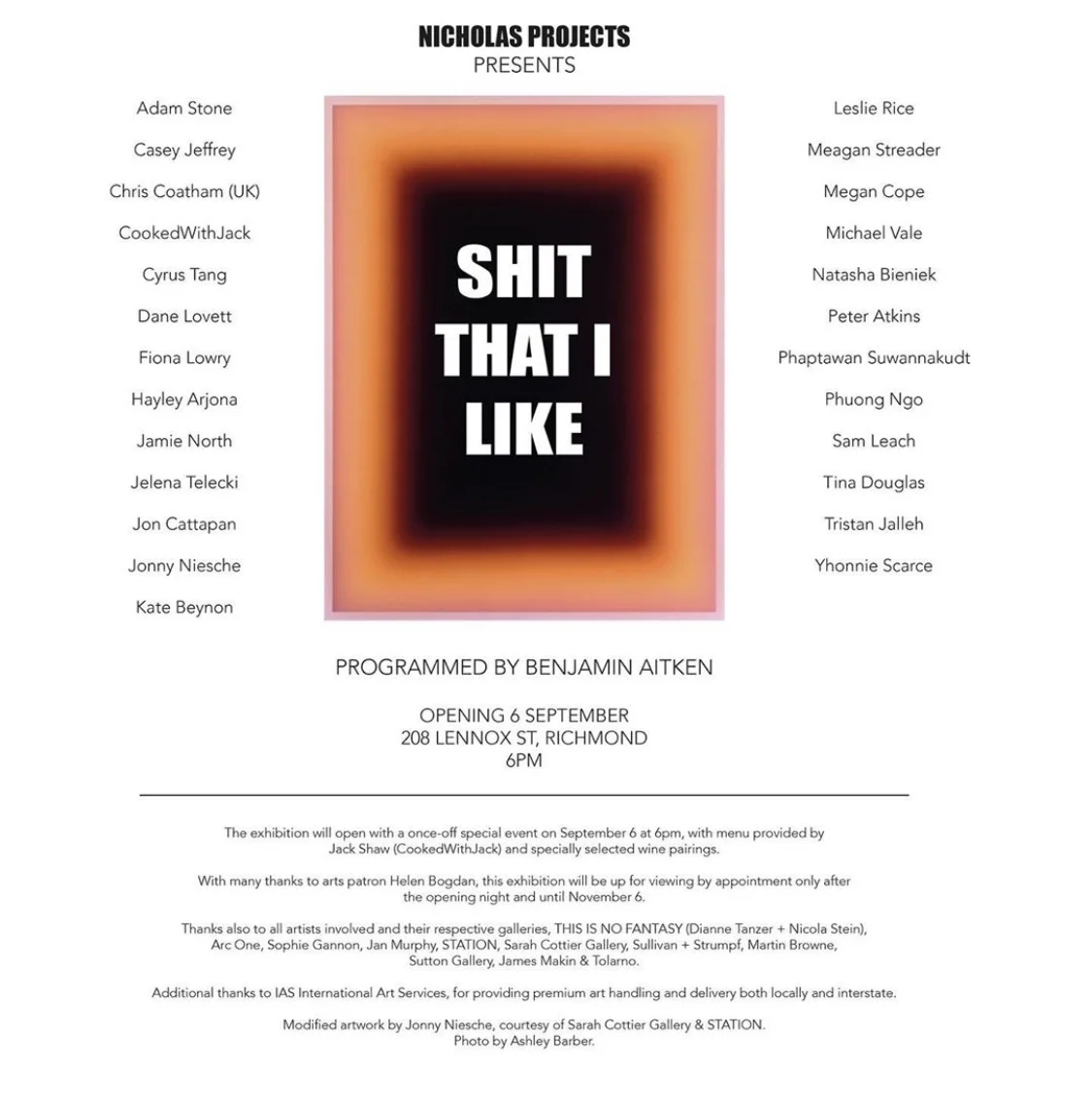 Nicholas Projects Presents: Shit That I Like