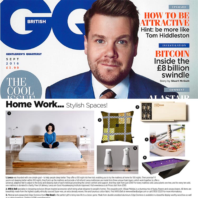 The well-known men's magazine chose Edge Dominos as the perfect gift to bring new life to the classic game