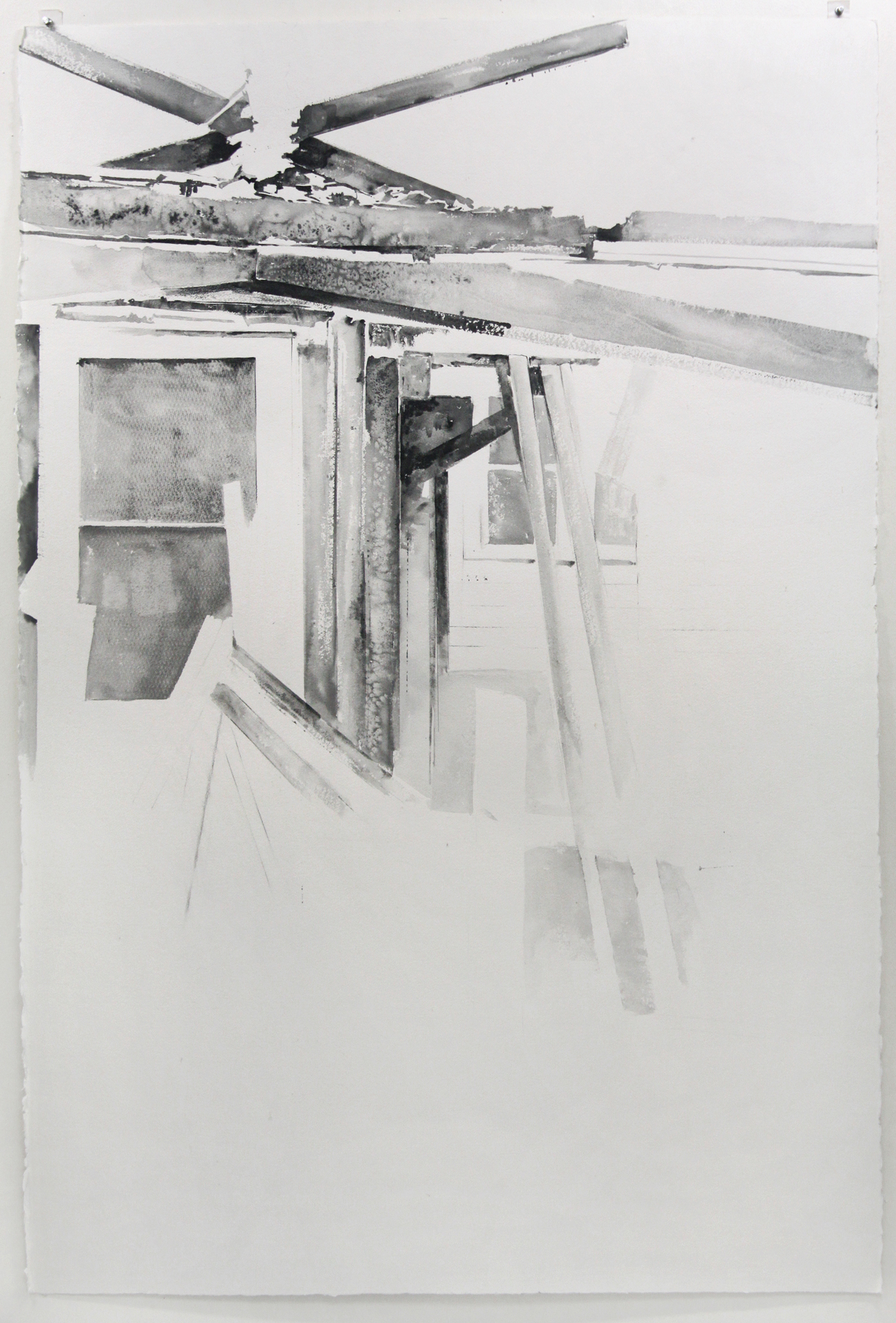 Denise's latest solo exhibition, "Vestiges," was presented this fall at Houston Baptist University. Liebl’s large abstracted architectural drawings question a home’s tale of strife - did it mirror the physical and metaphysical corrosion of the structures that are essential in our lives? See more of her new works here.