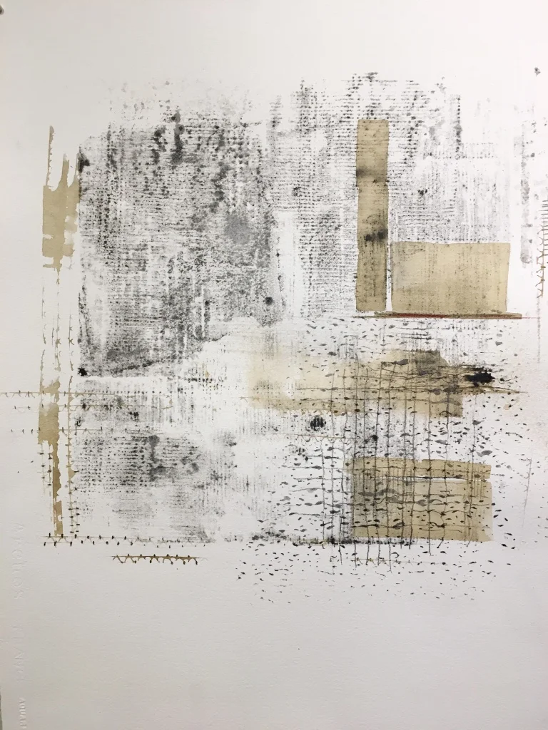 Untitled, no. 21. Monoprint, 20" x 16". 2017.