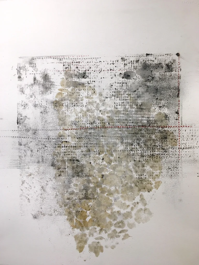 Untitled, no. 63. Monoprint, 20" x 16". 2017.