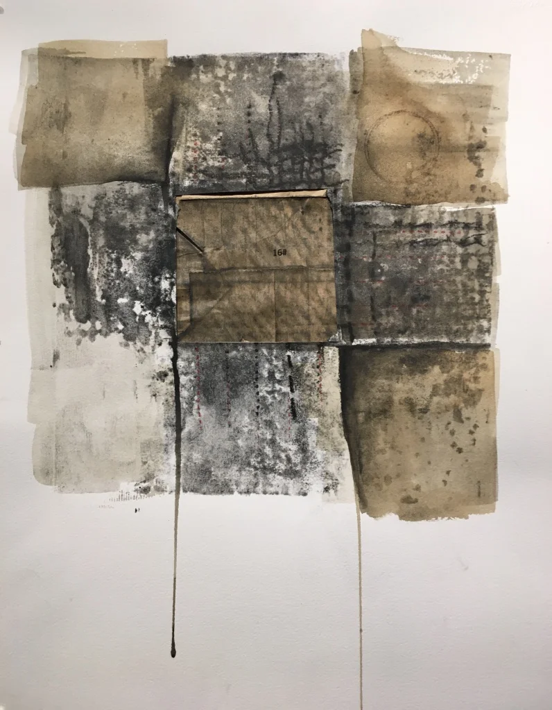 Untitled, no. 51. Monoprint, 20" x 16". 2017.