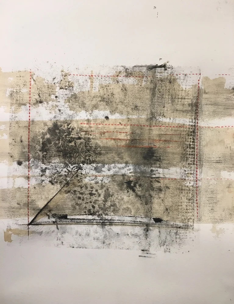 Untitled, no. 26. Monoprint, 20" x 16". 2017.