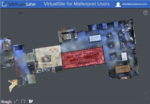 VirtualSite for Matterport users: use smart measure tools from the interactive viewer. See for Matterport users for more details.