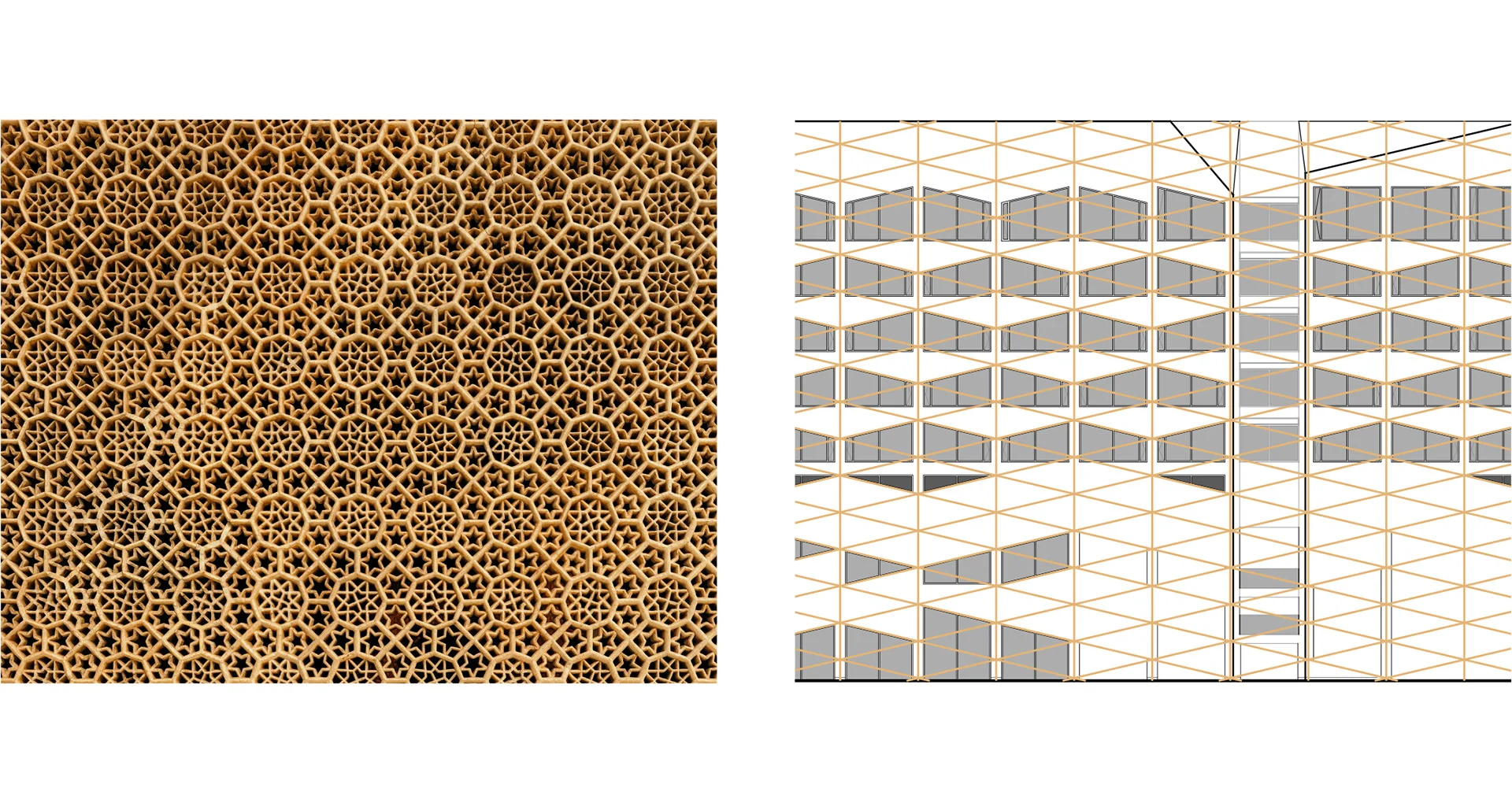 Sandstone screen, Fatehpur Sikri /Facade geometry