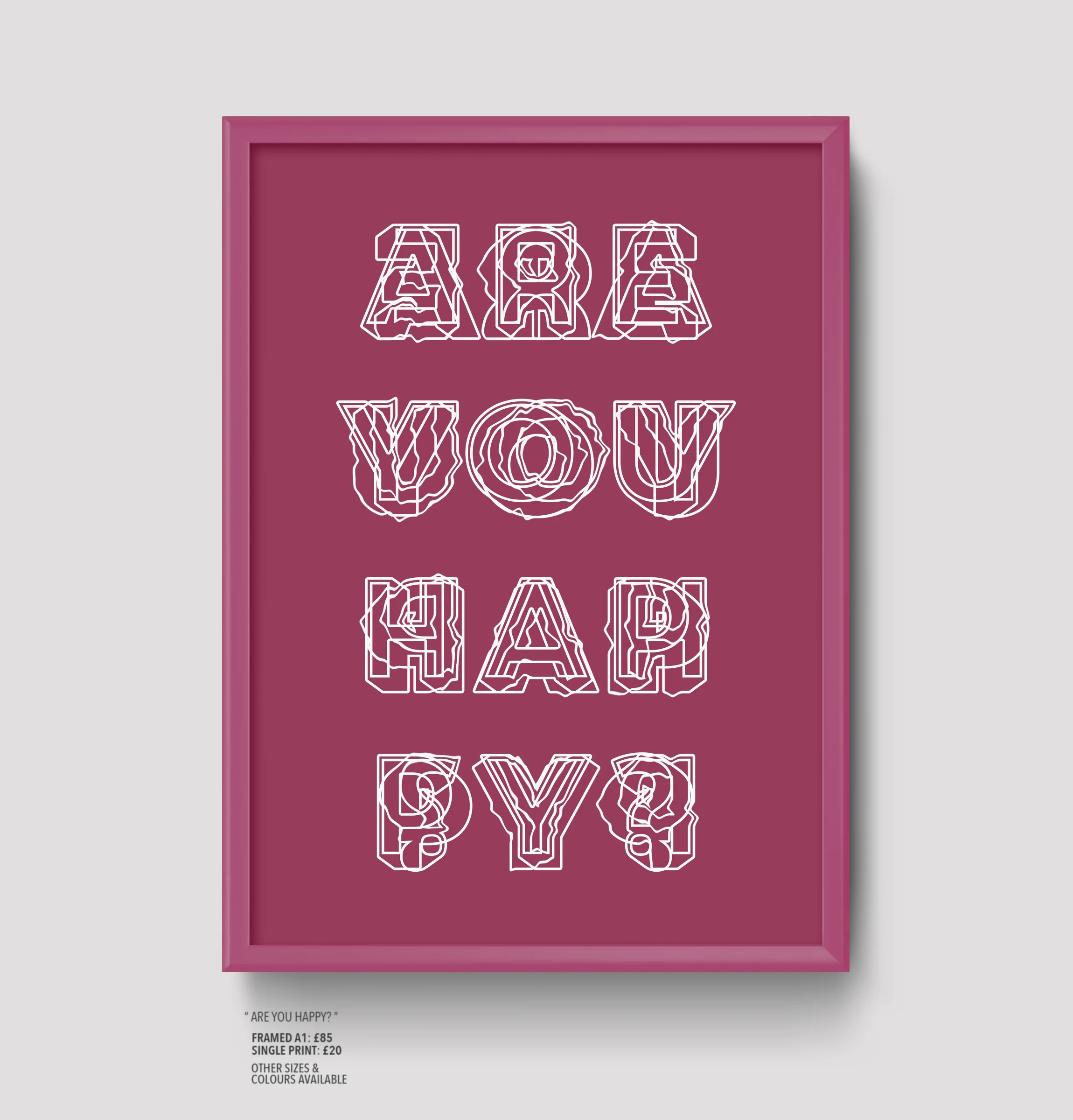 FRAMED are you happy 2 red.jpg