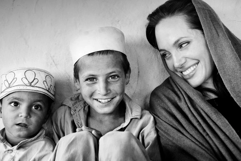 Taken by Marco Di Lauro during Angelina's trip to Afghanistan.